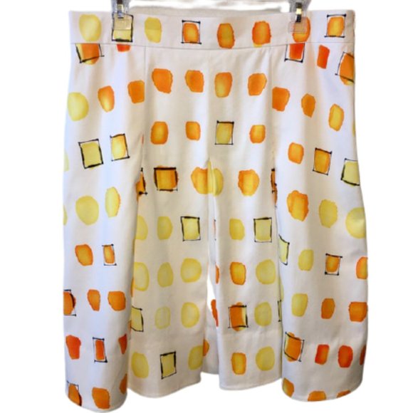 Akris Punto Skirt Pleated Cotton Cream Yellow Orange 12 - Picture 1 of 6